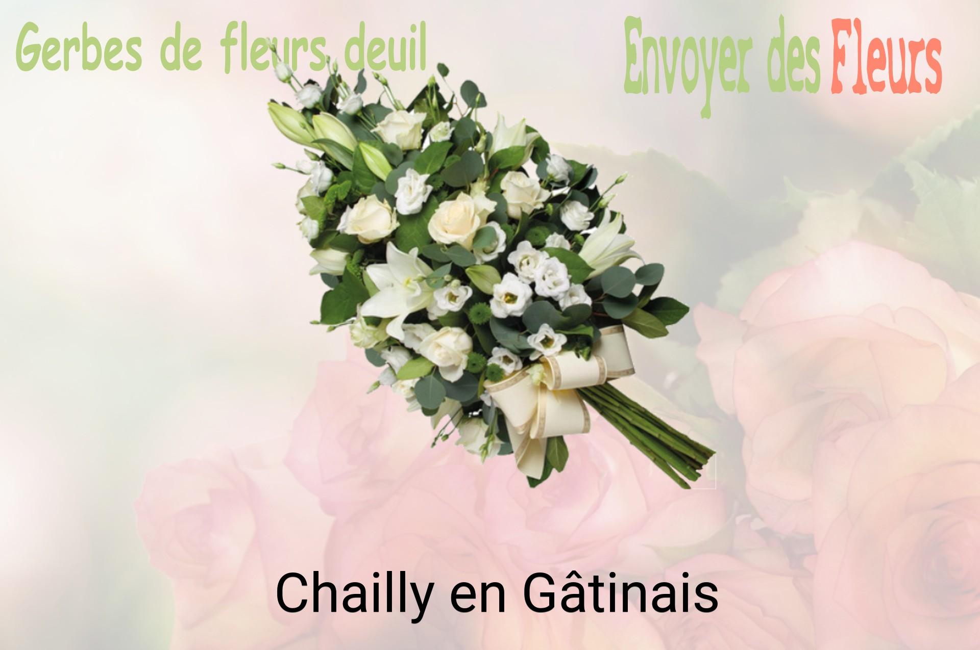 Gerbe de fleurs de deuil livrée à Chailly-en-Gâtinais
